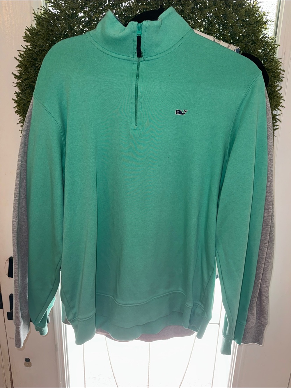 Vineyard Vines Men's Mint Green Quarter-Zip Pullover